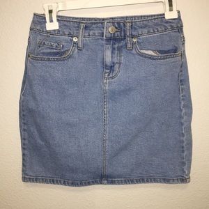 High waisted jean skirt